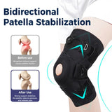 Open Patella Knee Brace Plate Neoprene Sports Safety Protection Pads Flexible Spandex Nylon Material Comfortable Sports Support