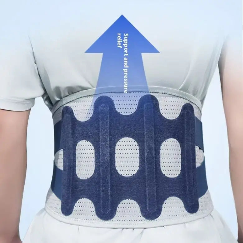 Professional Adjustable Soft Polyester Metal Brace Breathable Curved Back Support for Running Injuries Herniated Protection