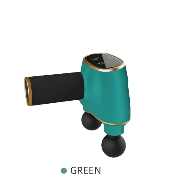 Dual-Head Deep Tissue Percussion Massage Gun Multi-Functional Fascial Therapy Portable Full Body Use 2000mAh Battery