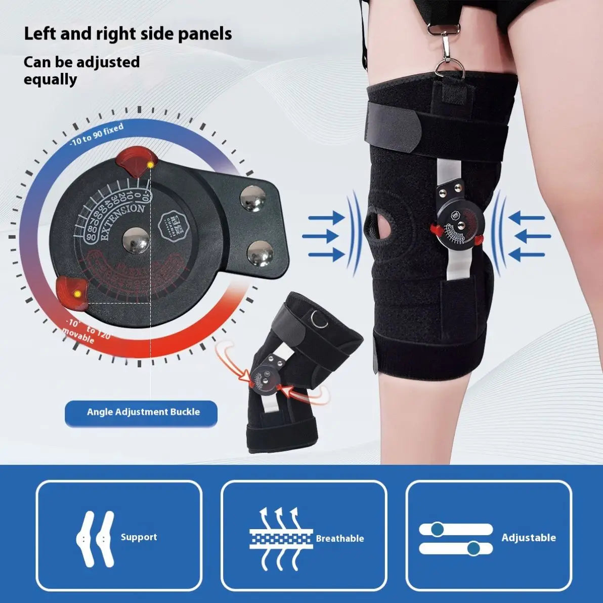Professional Adjustable Knee Pads Stabilizer One Sports Protective Gear Wholesale Knee Splint Brace