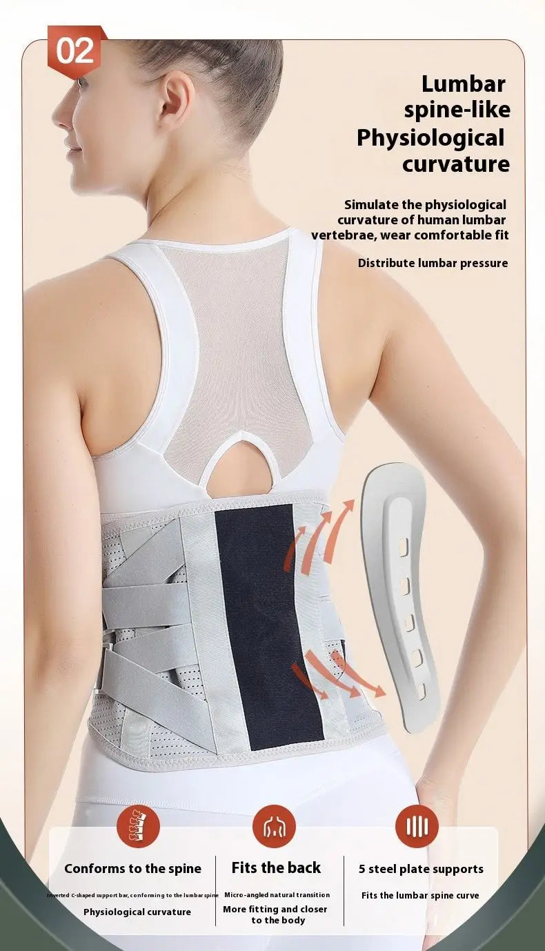 Adjustable Professional FlexiBreathe Waist Support Brace Breathable Lower Back Pain Relief for Herniated Disc