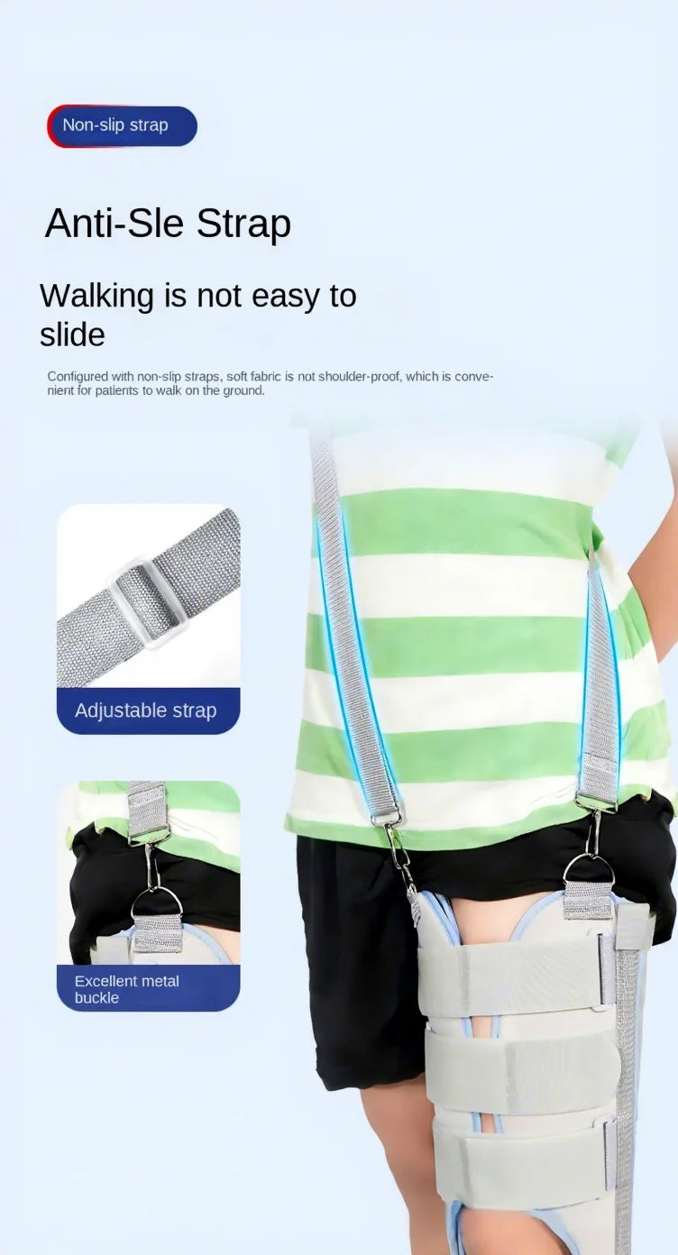 Adults Kids Three-Panel Knee Immobilizer Fracture Fixation Ligament Strain Support Stabilizer for Joint Injury Surgery Brace