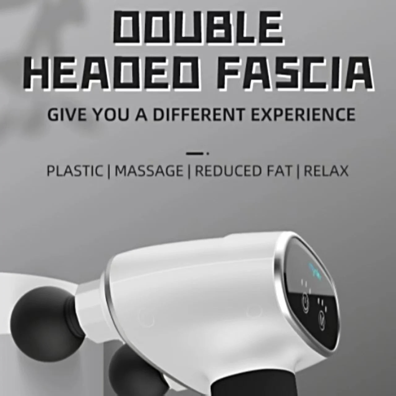 Handheld Dual Head Fascia Gun Full Body Muscle Massage Tool to Relax Muscles