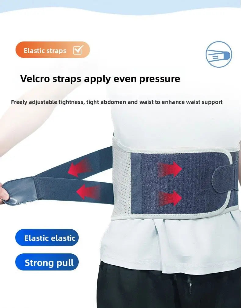 Professional Adjustable Soft Polyester Metal Brace Breathable Curved Back Support for Running Injuries Herniated Protection