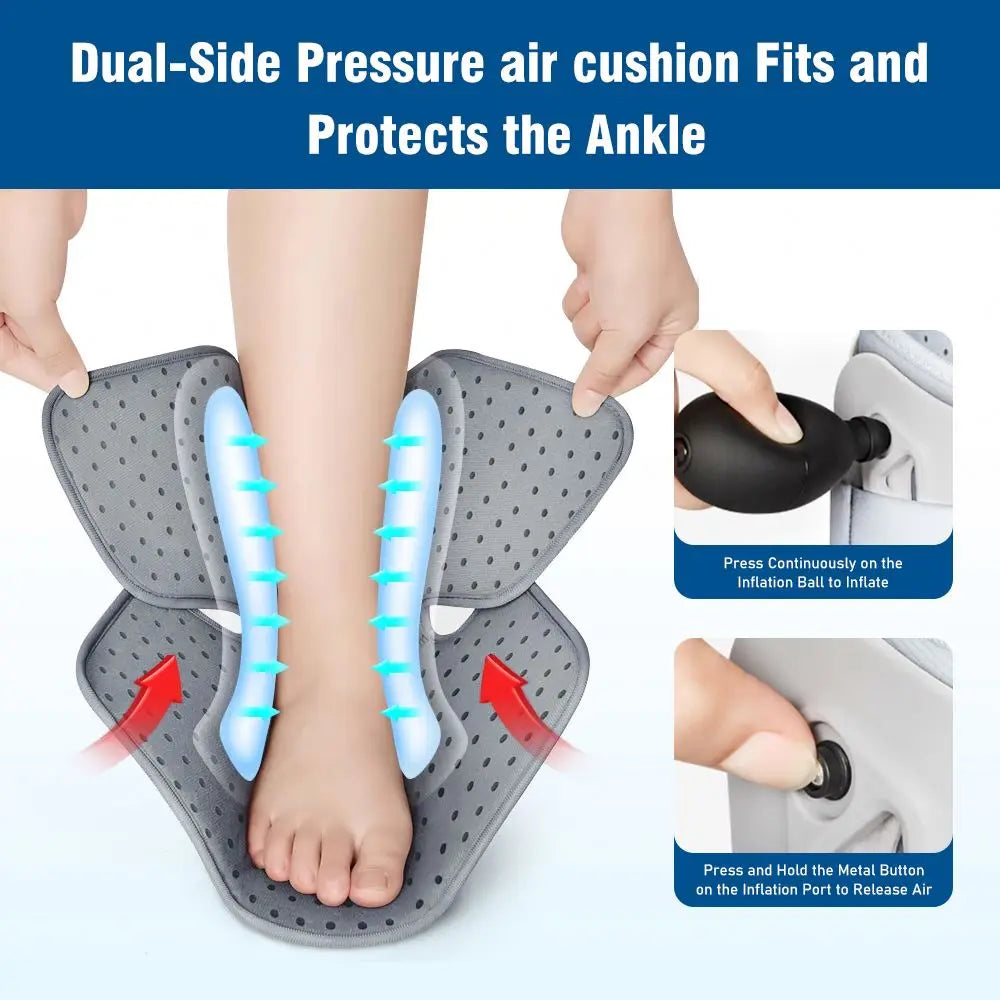 Adjustable Orthotics Ankle Joint Protection Support Brace Air Bag Fracture Rehabilitation Shoe Auxiliary Walker Boots