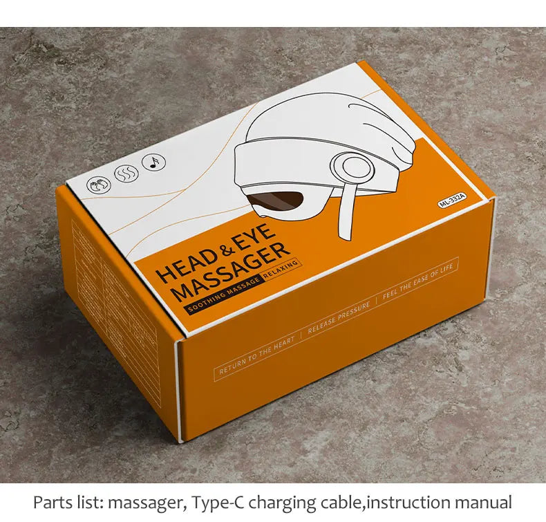 Hot Compress and Head Massage Functions Connected to a Bluetooth Head Massager