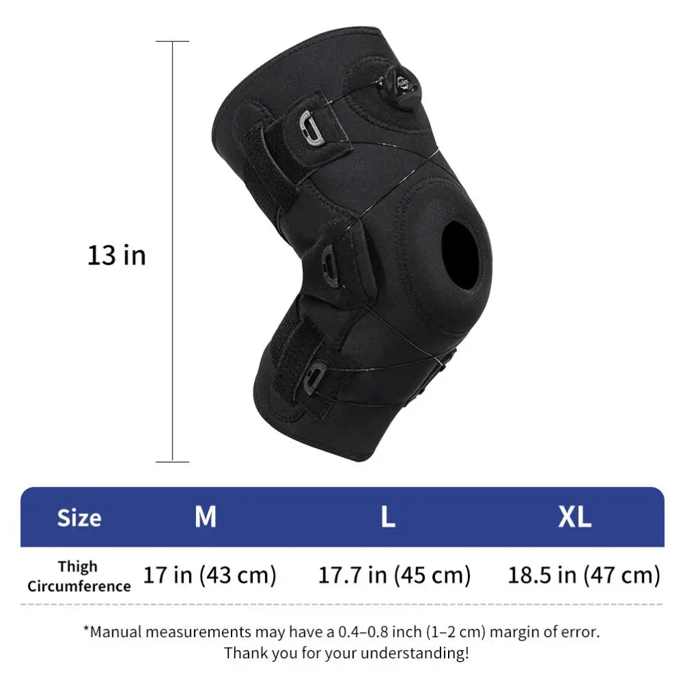 Open Patella Knee Brace Plate Neoprene Sports Safety Protection Pads Flexible Spandex Nylon Material Comfortable Sports Support