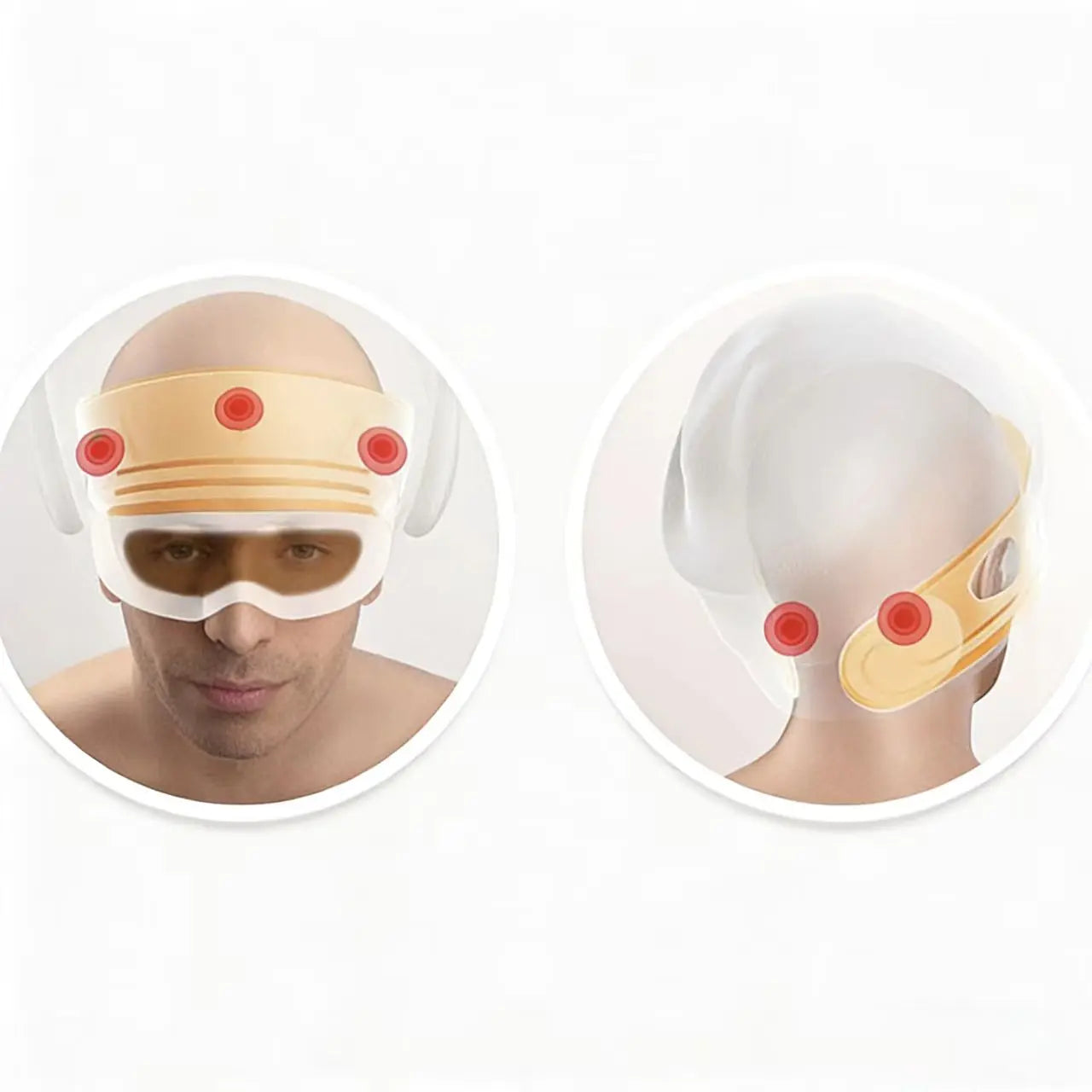 Bluetooth Head Massager with Eye Hot Compress and Head Massage Functions