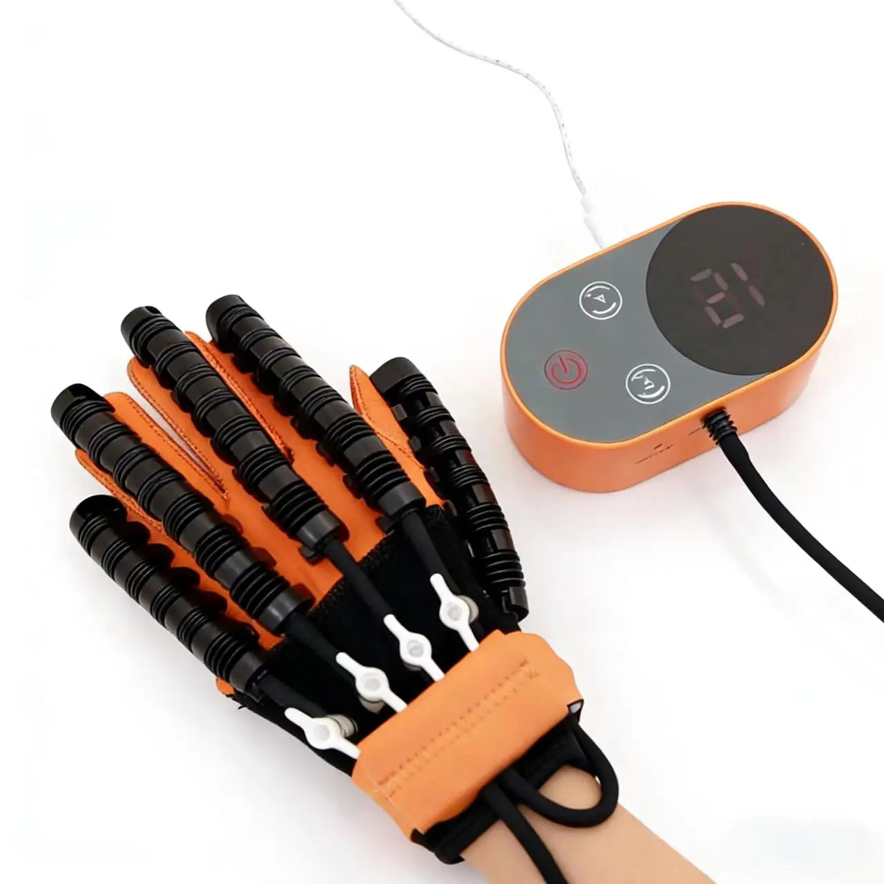 Hand Rehabilitation Glove with Manual-Wired Control and Plug-In Power for Finger Training and Hand Exercise