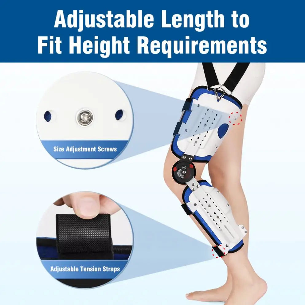 Durable Fixed Joint Stabilizer Thigh Knee Leg Support Brace with Ankle Foot Orthosis for Comfort and Stability