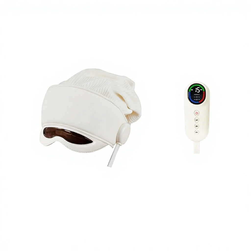Warm Compress Bluetooth Electric Air Massage Head Massager