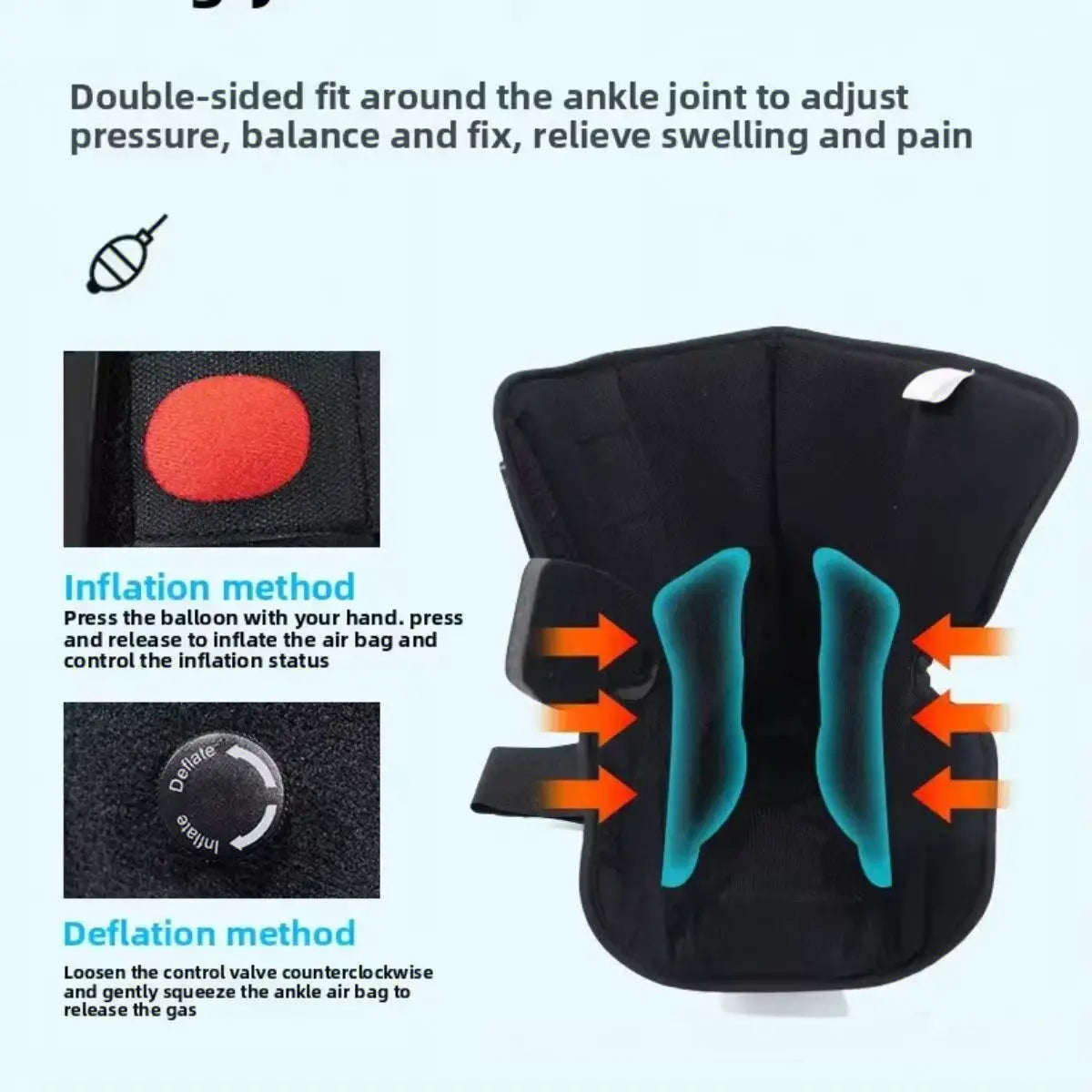 2026 Clinic Supplier Hot Sale Breathable Ankle Joint Stabilizer for Acute Ankle Sprains Conservative Walking Boot Protection