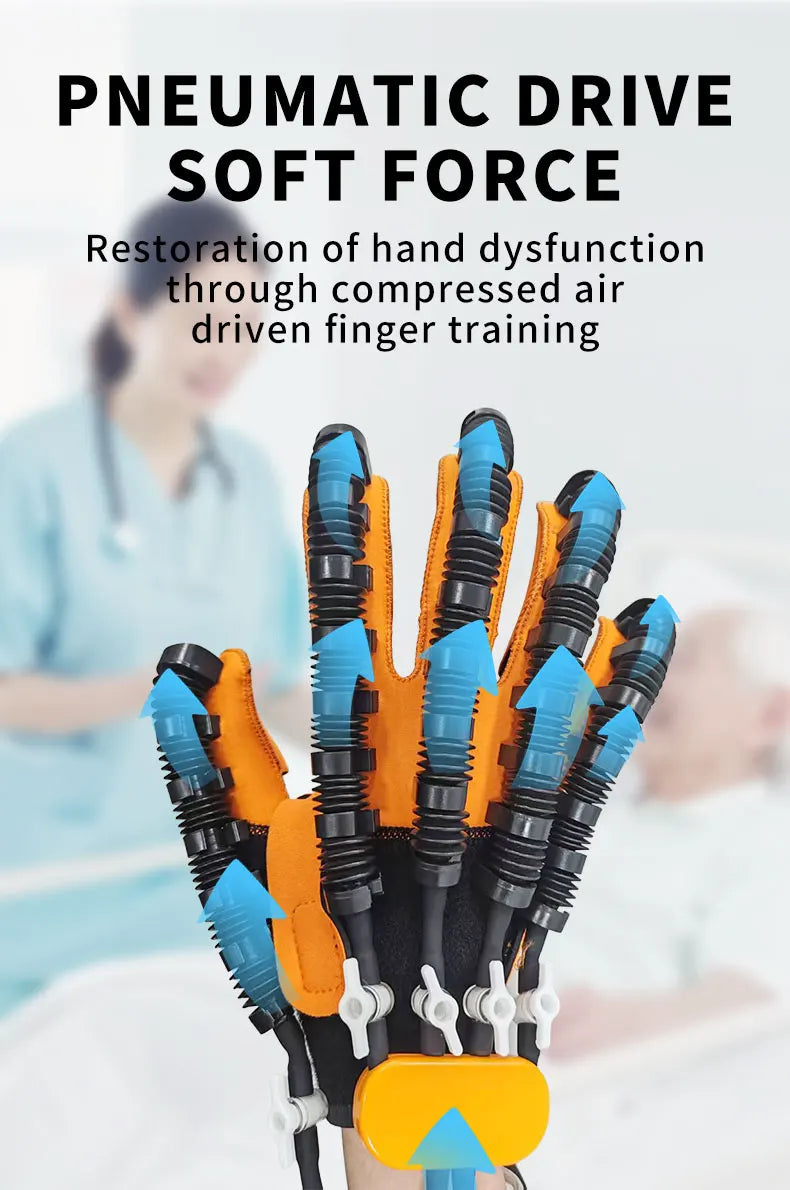 Manual-Wired Handheld Massager Glove with USB Power for Multi-Functional Finger Training in Stroke Rehabilitation