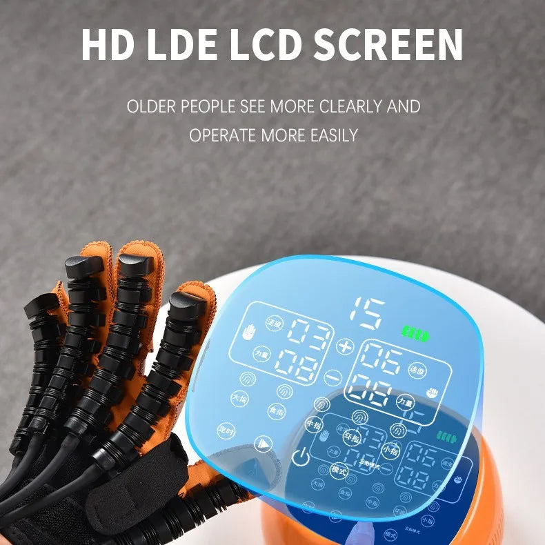 Intelligent Finger Training Glove ML-113 Wireless Mirror Sensor 2 Hours Use LCD Display Built-In Lithium Battery Timing