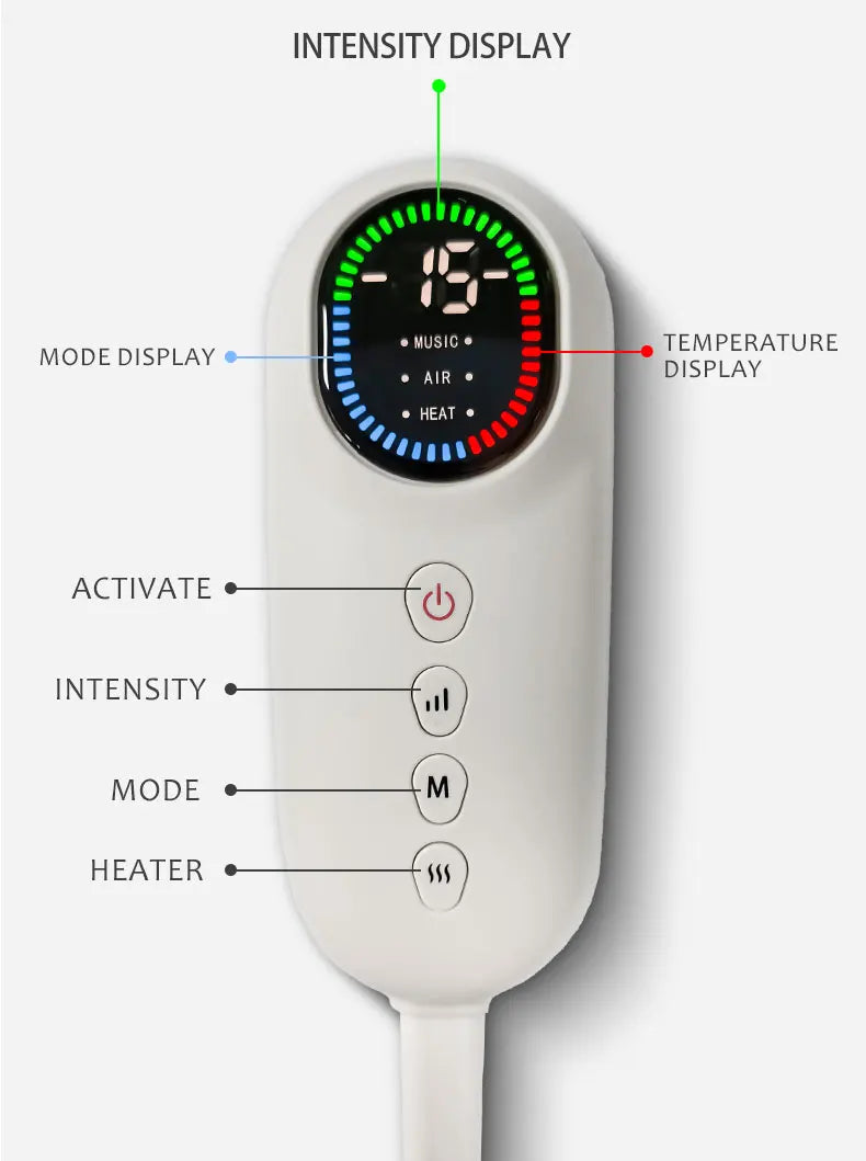 Warm Compress Bluetooth Electric Air Massage Head Massager