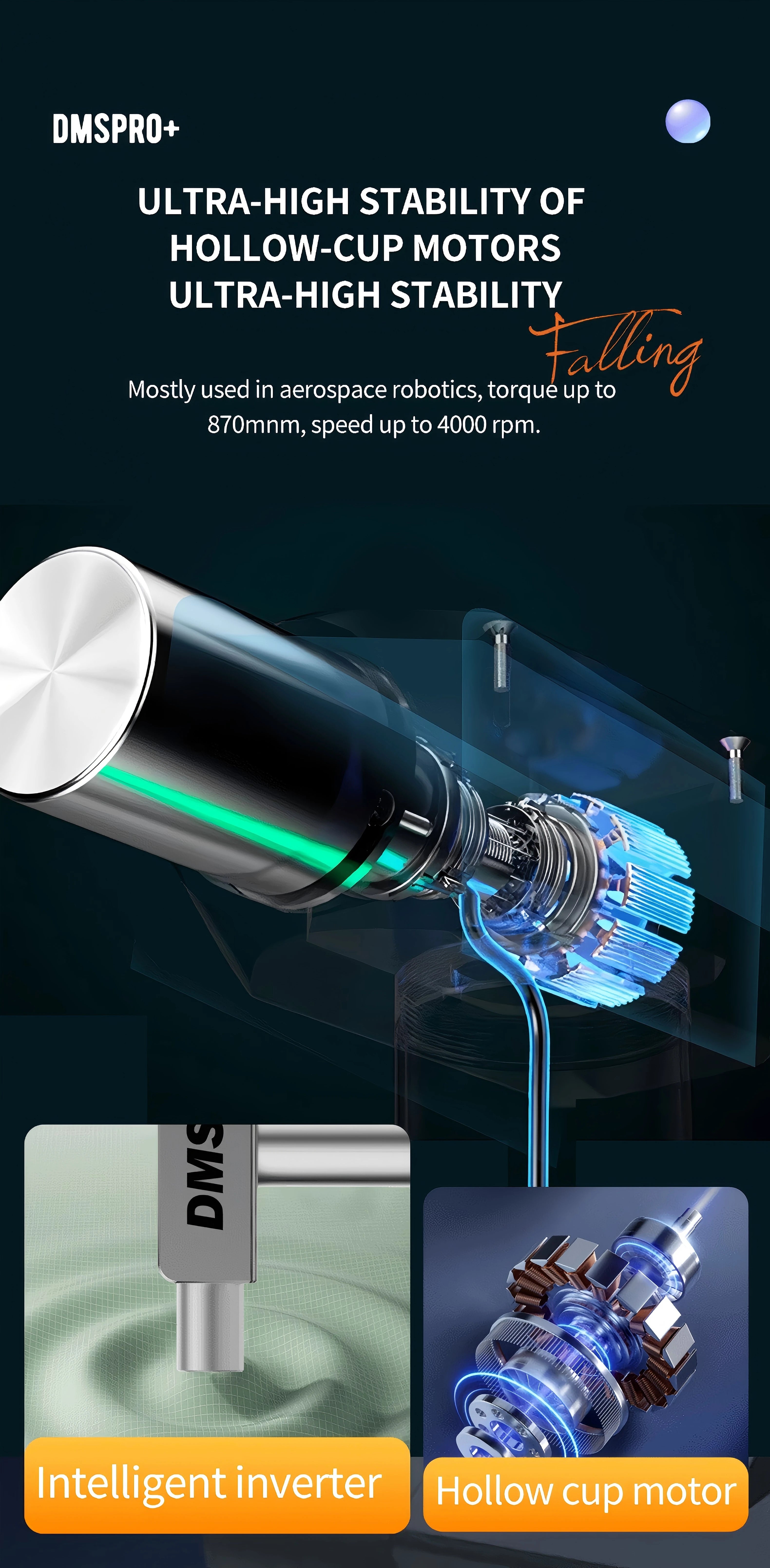 DMS Deep Tissue Massage Gun with Brushless Motor 6 Massage Heads for Body Muscle Relax
