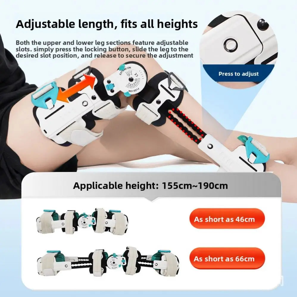 Adjustable Orthopedic Immobilizer Post-Op Orthosis Hinged Knee Stabilizer Brace Professional Protection Rehabilitation