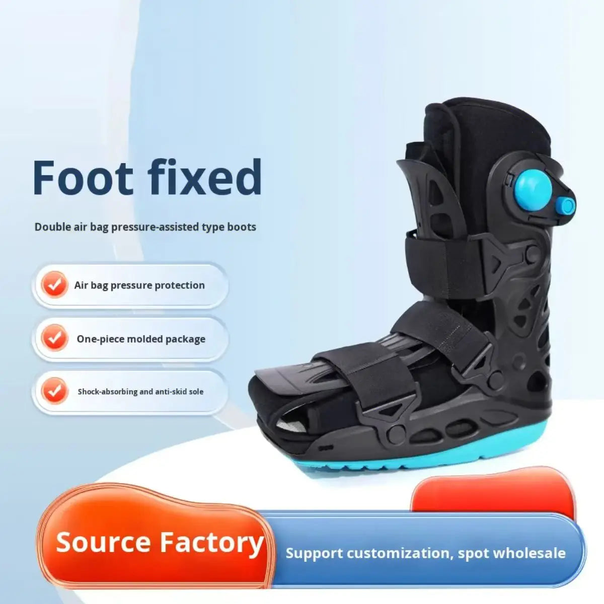 New Ankle Fracture Double Airbag Breathable Foot Support Achilles Tendon Boots Professional Protection Rehabilitation