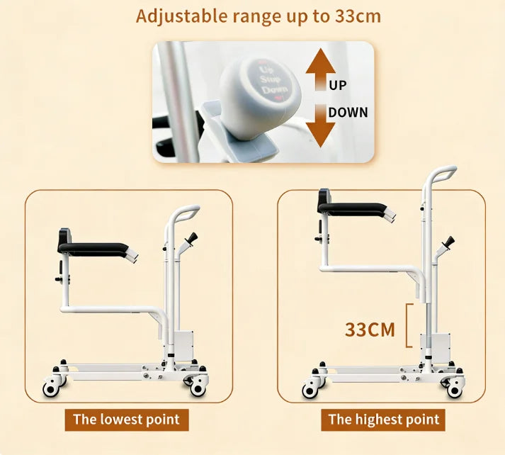 Electric Transfer Machine Adjustable Transfer Chair for Home Use Model Assist Paralyzed Individuals
