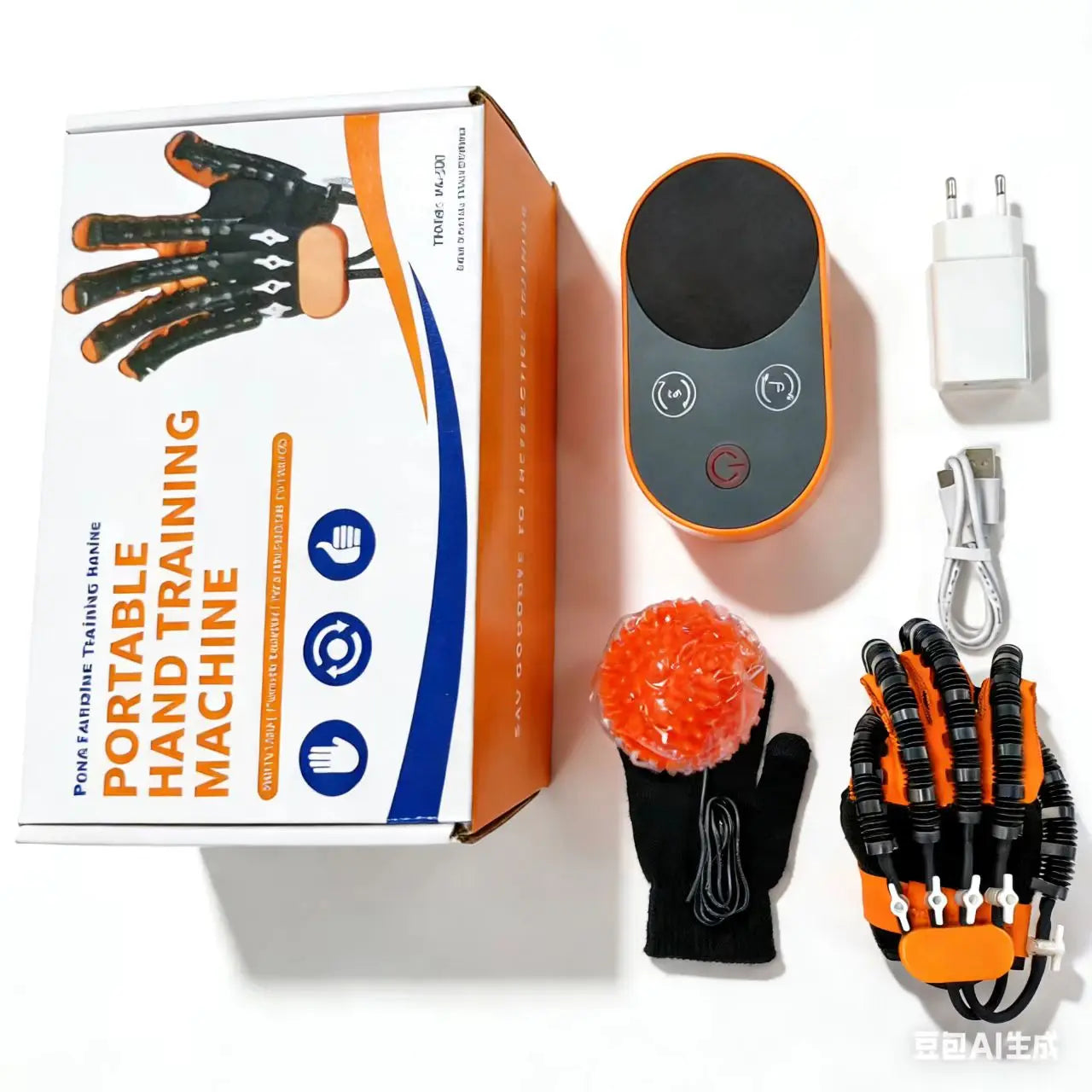 Hand Rehabilitation Glove with Manual-Wired Control and Plug-In Power for Finger Training and Hand Exercise