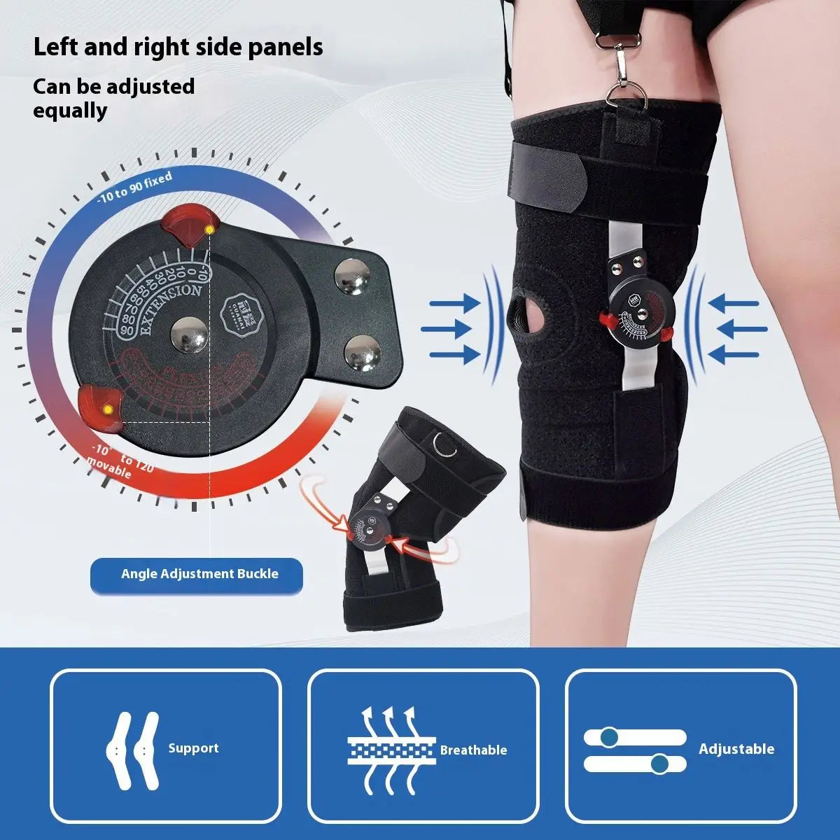 Professional Adjustable Knee Pads Stabilizer One Sports Protective Gear Wholesale Knee Splint Brace