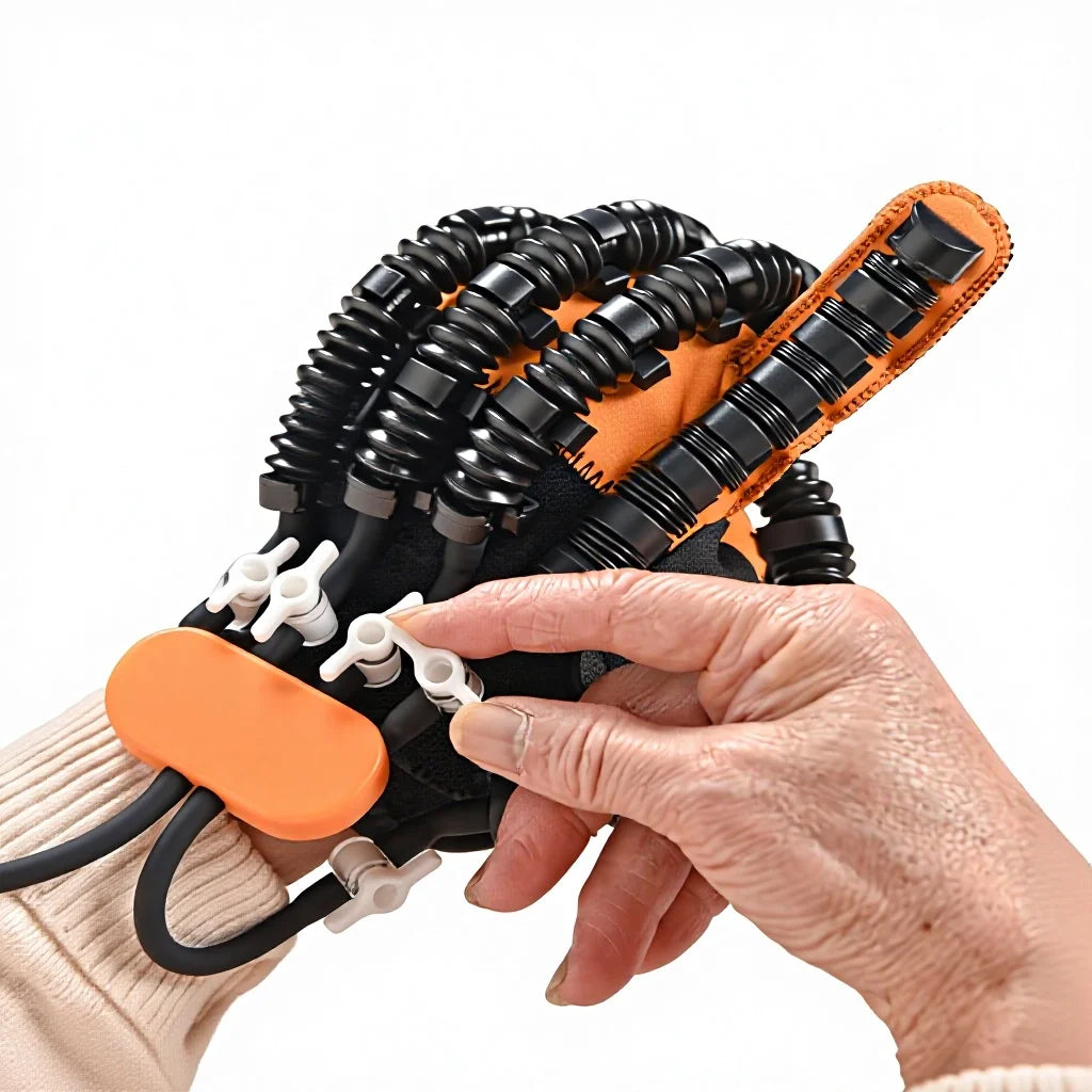 Portable Electric Hand Glove Model ML-115 for Paralyzed Finger Rehabilitation Training