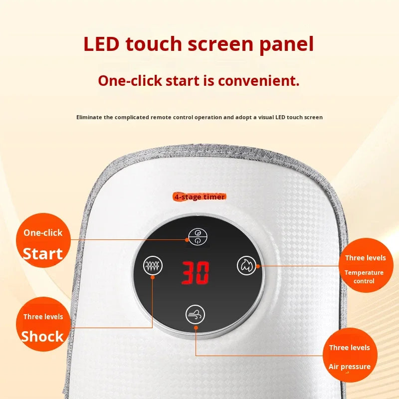Rechargeable Electric Knee Massager with airbag Compression and Vibration, Knee Insulation and Electric Heating Knee Pads