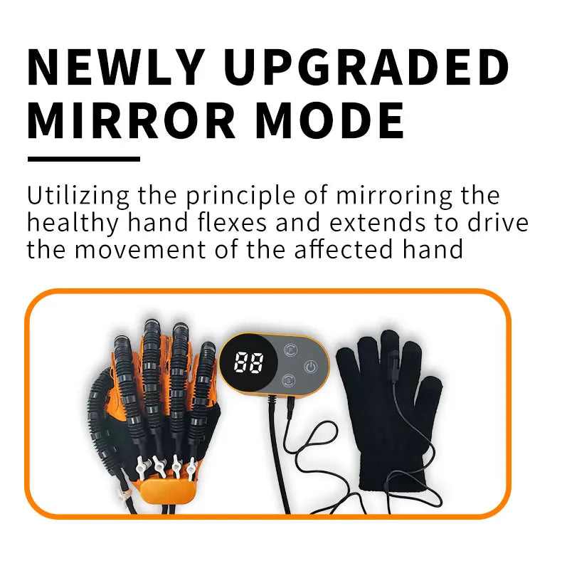 Portable USB Powered Smart Manual-Wired Control Handheld Massage Rehabilitation Glove for Stroke & Hemiplegia Patients