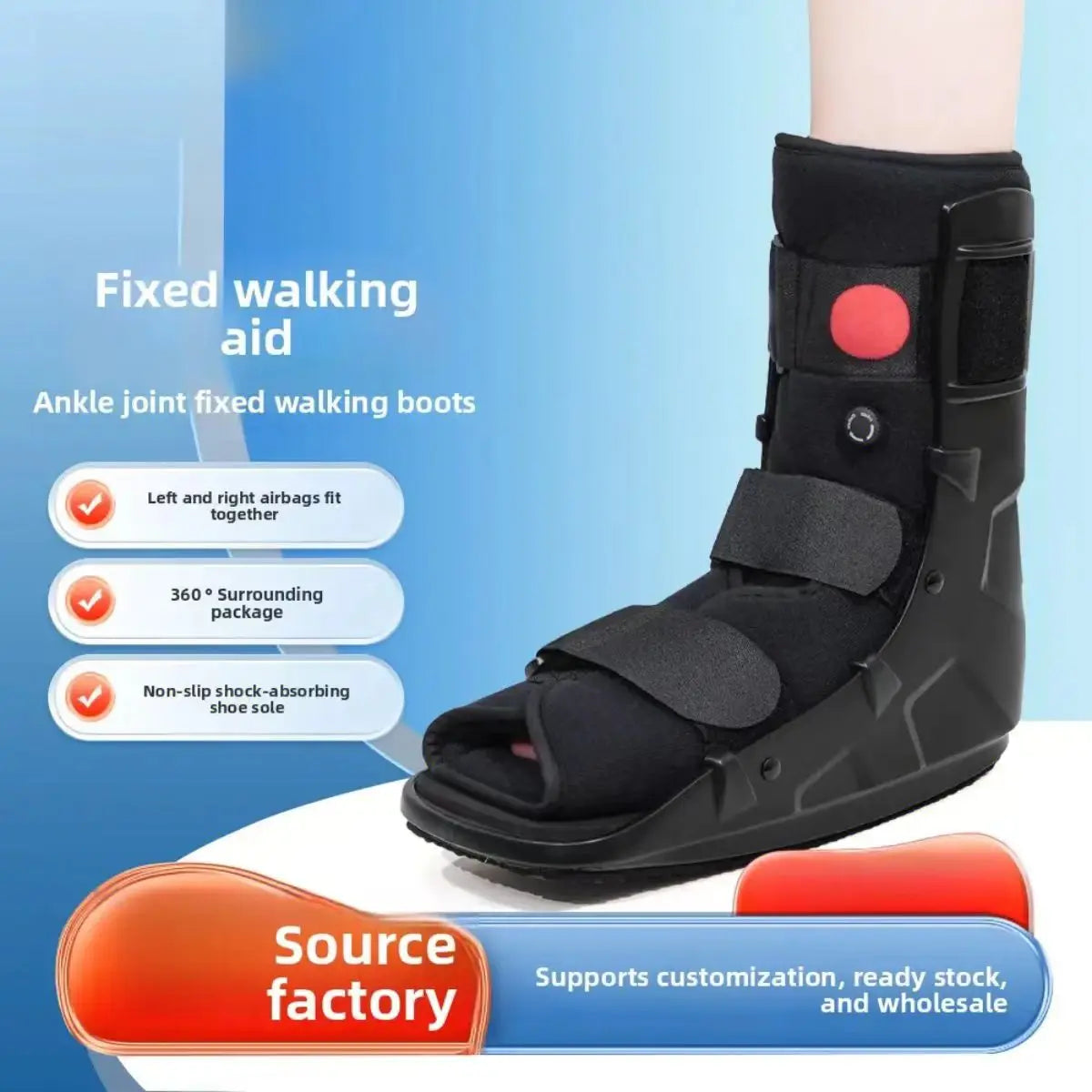 Orthopedic Walker Fracture Boot with Stabilizer Ankle Rehabilitation and Protection Brace