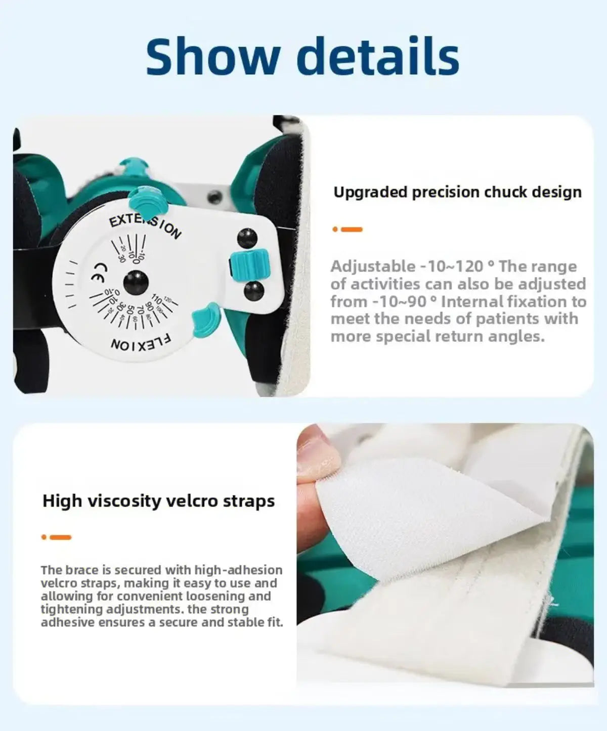 Professional Rehabilitation Immobilizer Adjustable Orthopedic Knee Stabilizer Brace Hinged Post-Op Orthosis Elbow Knee Pads
