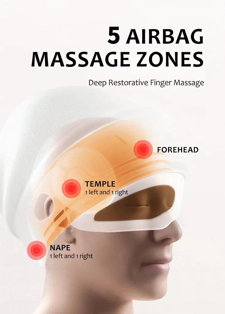 Bluetooth Head Massager with Hot Compress and Massage Functions